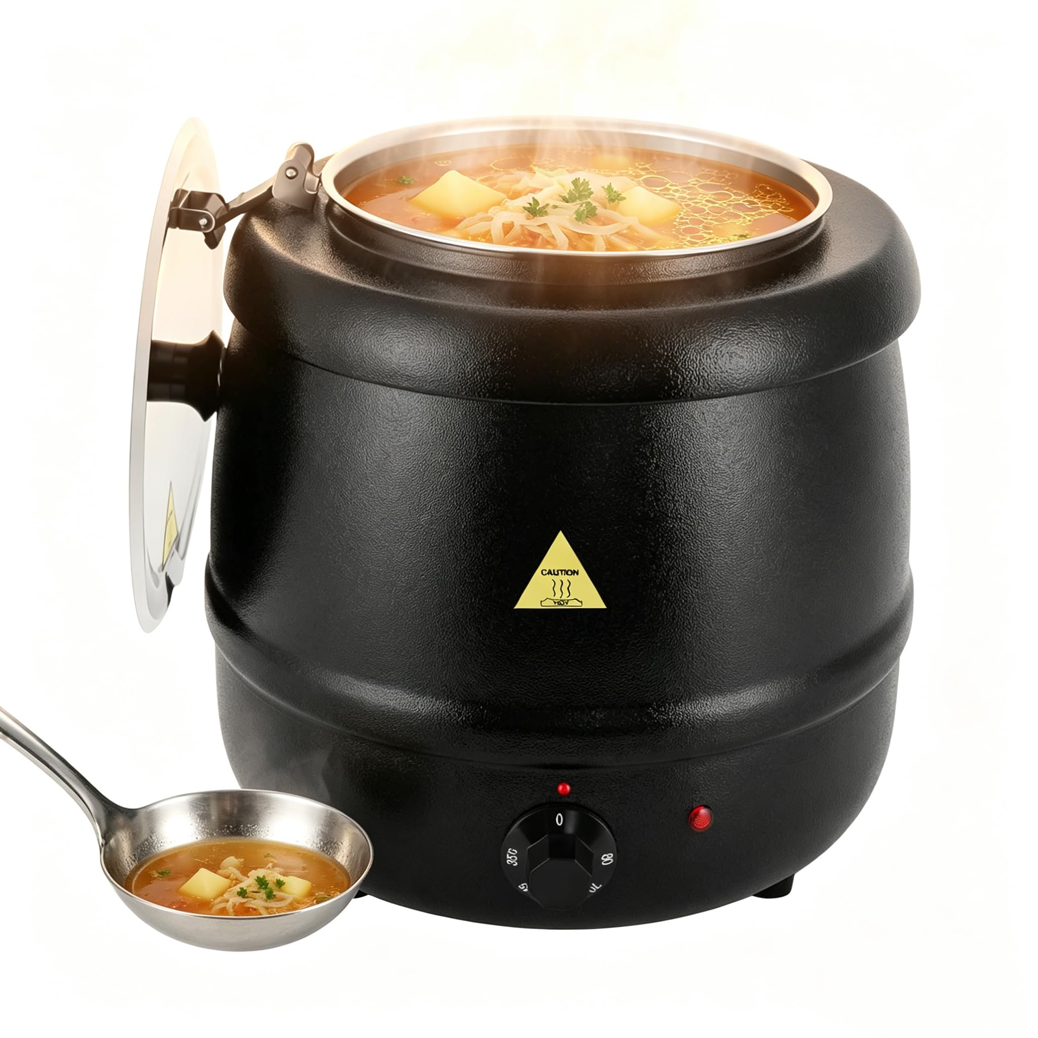 Suppenwärmer, 10L, 400W, Gusseisen, 35-80°C, Schwarz