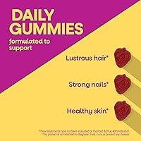 Vista 3 de Nature's Way Alive! Gomitas para el cabello, piel y uñas suplemento dietético, fórmula avanzada de belleza*, con colágeno 100 mg y biotina 2500 mcg