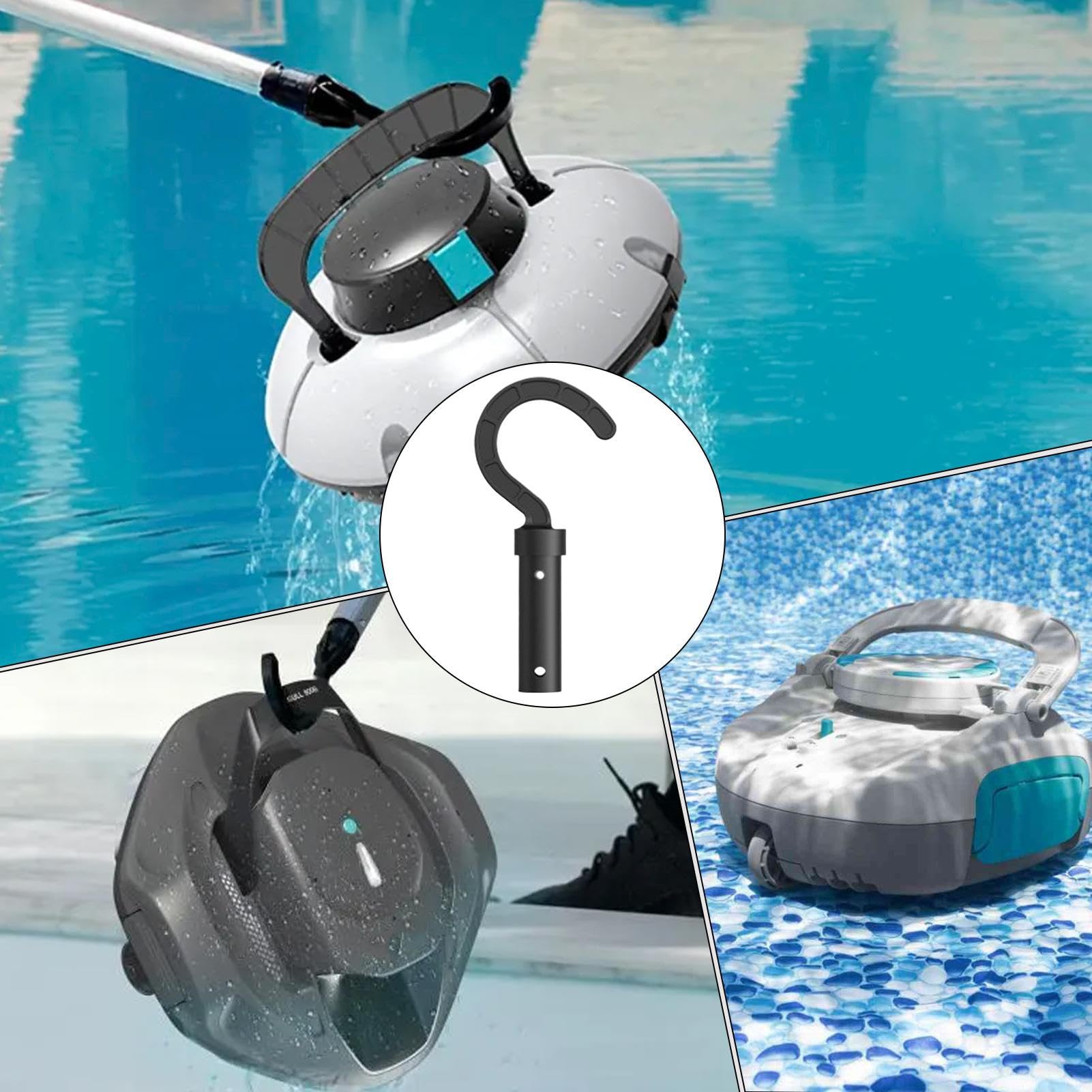 Gancho para robot de piscina – Accesorio para equipos de piscina – Pieza de repuesto para limpieza suby mantenimiento de estanques exteriores
