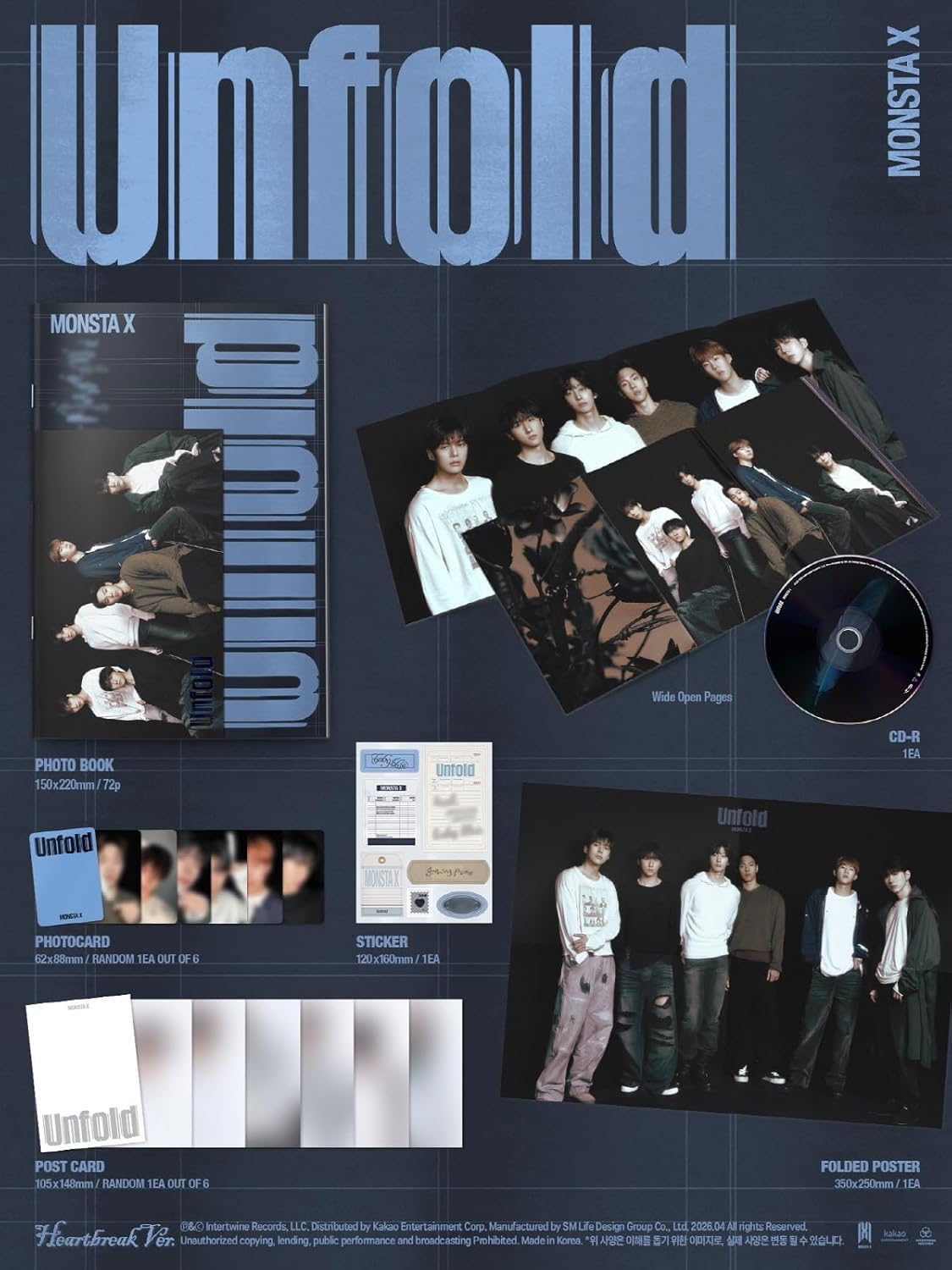 MONSTA-X US Studio Album rozkładany (standardowy zestaw 4 wersji)
