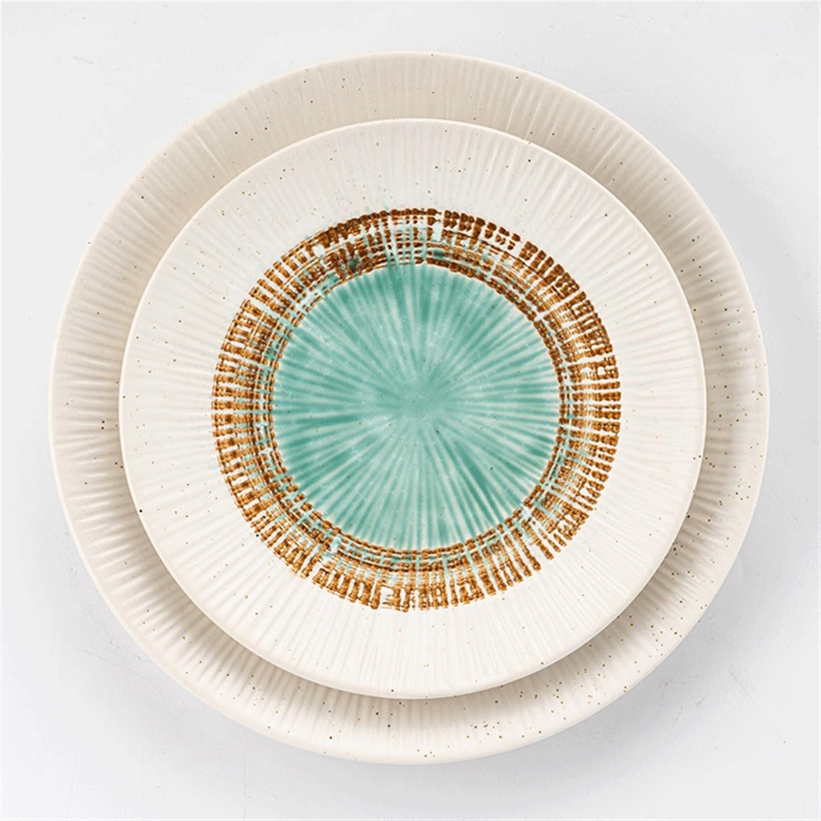 Talerze Deserowe Ceramiczny talerz do steków na owoce Dim Sum płytki biały obiadowy kreatywne talerze zachodnie zastawy stołowej Zastawa stołowa(25.5cm)