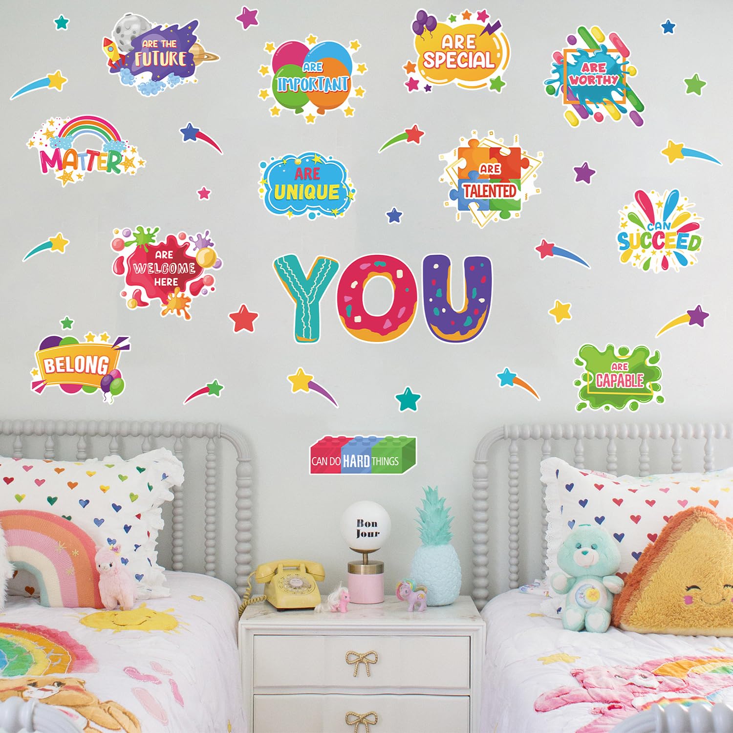 Colorful Inspirational Quotes Wall Decals With Handprints – Motivational Stickers For Kids Room & Classroom - View #4