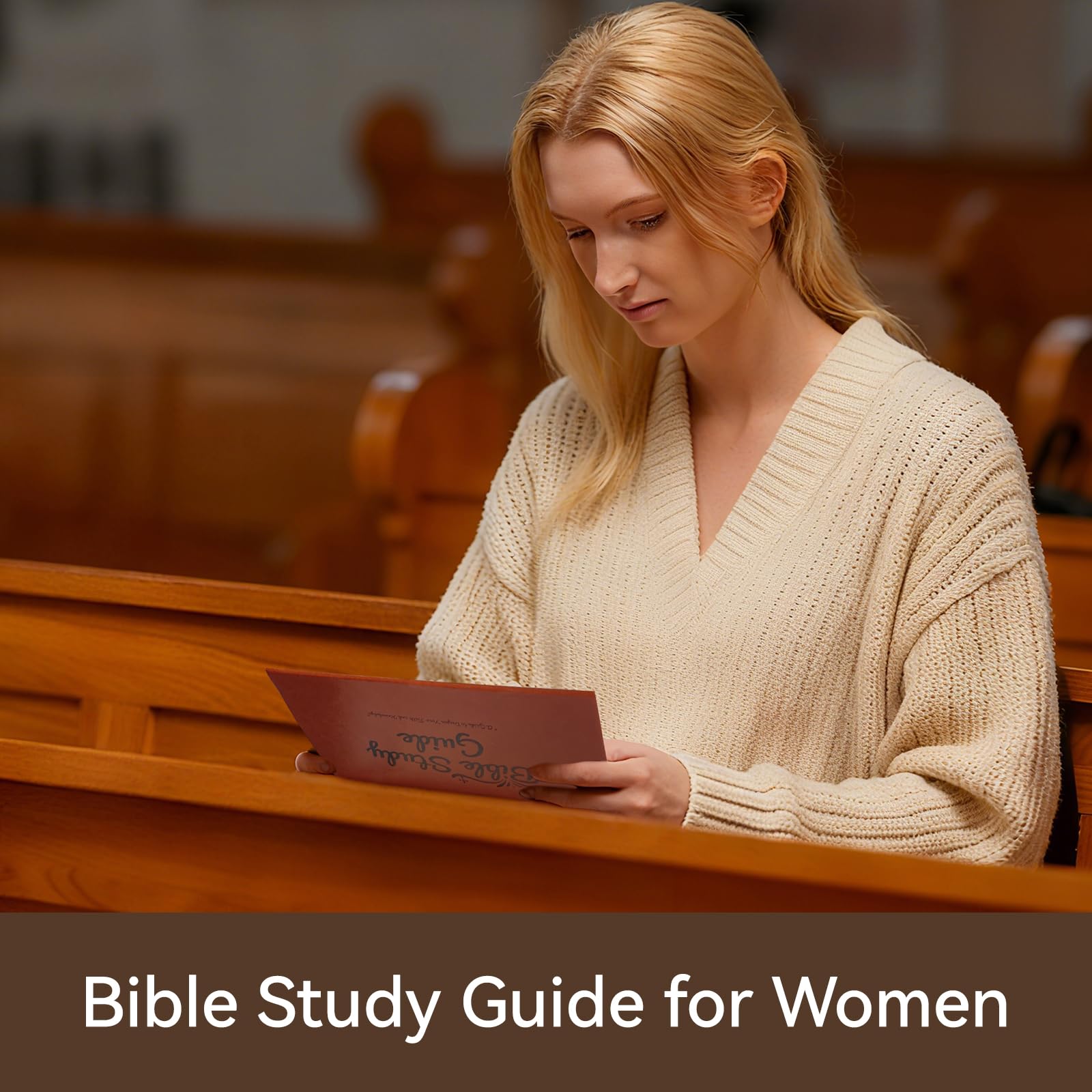 66 Page Bible Study Guide, Christian Notebook for Scripture Study with Guided Prompts, Bible Study Supplies & Bible Study Journal, Daily Devotionals, Enhanced Large Print(Supporting Elderly Readers) (Brown)