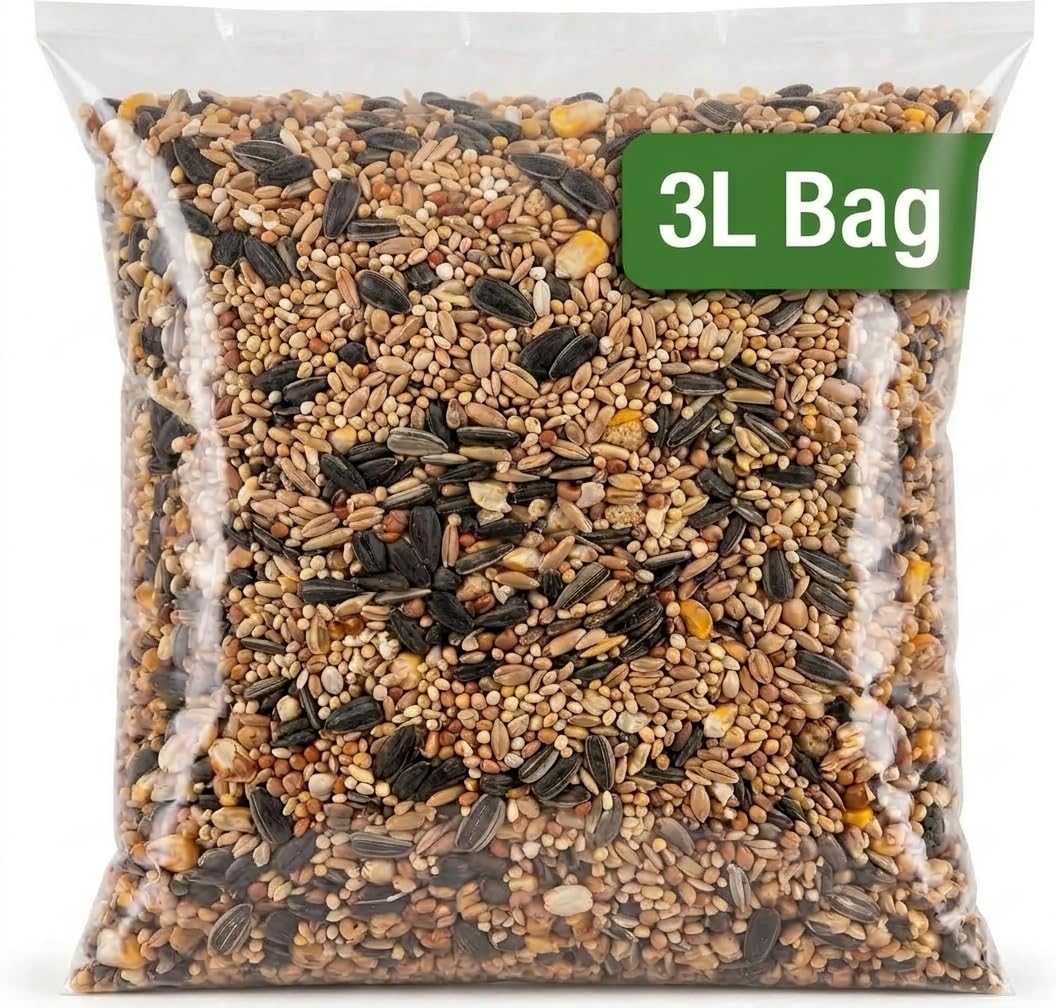 Premium Mix Seed 3L Bag, Wild Bird Seed for Small Garden Birds, Robin Food, Bird Food for Outside Wild Birds