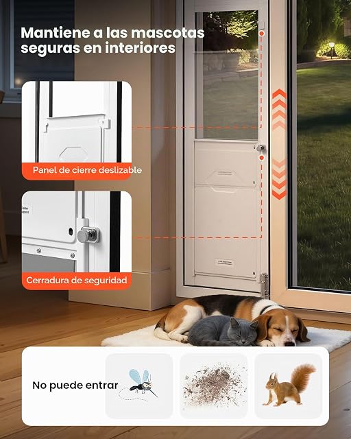 Foto 7 de 8 de VEVOR Puerta Batiente de Vidrio con Entrada para Perros, Puerta para Mascota 26 x 41,3 cm