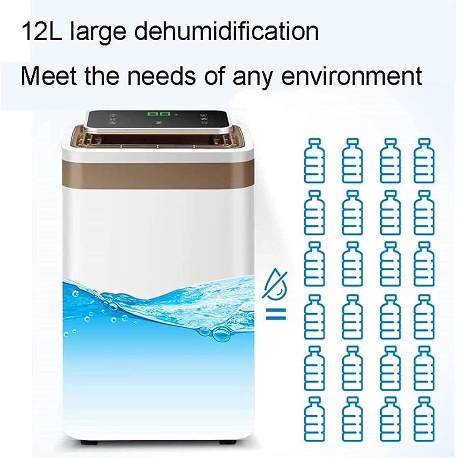 2 000 SQ FT Dehumidifiers for Basements Efficiently Removes Home Moisture Quiet Dehumidifiers for Bedroom Keep Humidity to 40% for Dry Clothes Auto Defrost with 3.5L Water Tank (White)