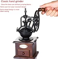 Vista 2 de Molinillo de café manual de la mano del estilo de la vendimia, molinillo de café manual con la manija, molino de rodillos