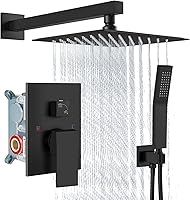 Vista 28 de Aolemi Juego de Grifo de Ducha Sistema de Ducha de Lluvia con Aspersor de Mano Juego de Ducha de Baño Válvula de Instalación y Kit de Molduras