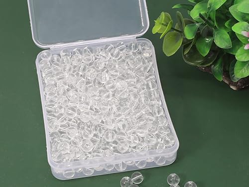 Miniatura 45 de Pamir Tong 1500 cuentas redondas de vidrio de 0.236 pulgadas a granel, cuentas de jade imitativo, cuentas sueltas para hacer joyas, aretes, collares