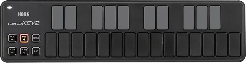 Korg, controlador midi de 25 teclas (NANOKEY2BK), negro