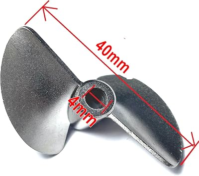Upgrade Metal Propeller,4mm UDI RC Boat Propeller Parts for UDI Arrow RC Boat Parts Upgrade Rotor Blade for UDIRC Arrow 5 005 UDI005 UDI022 Remote Control Boats.1pcs