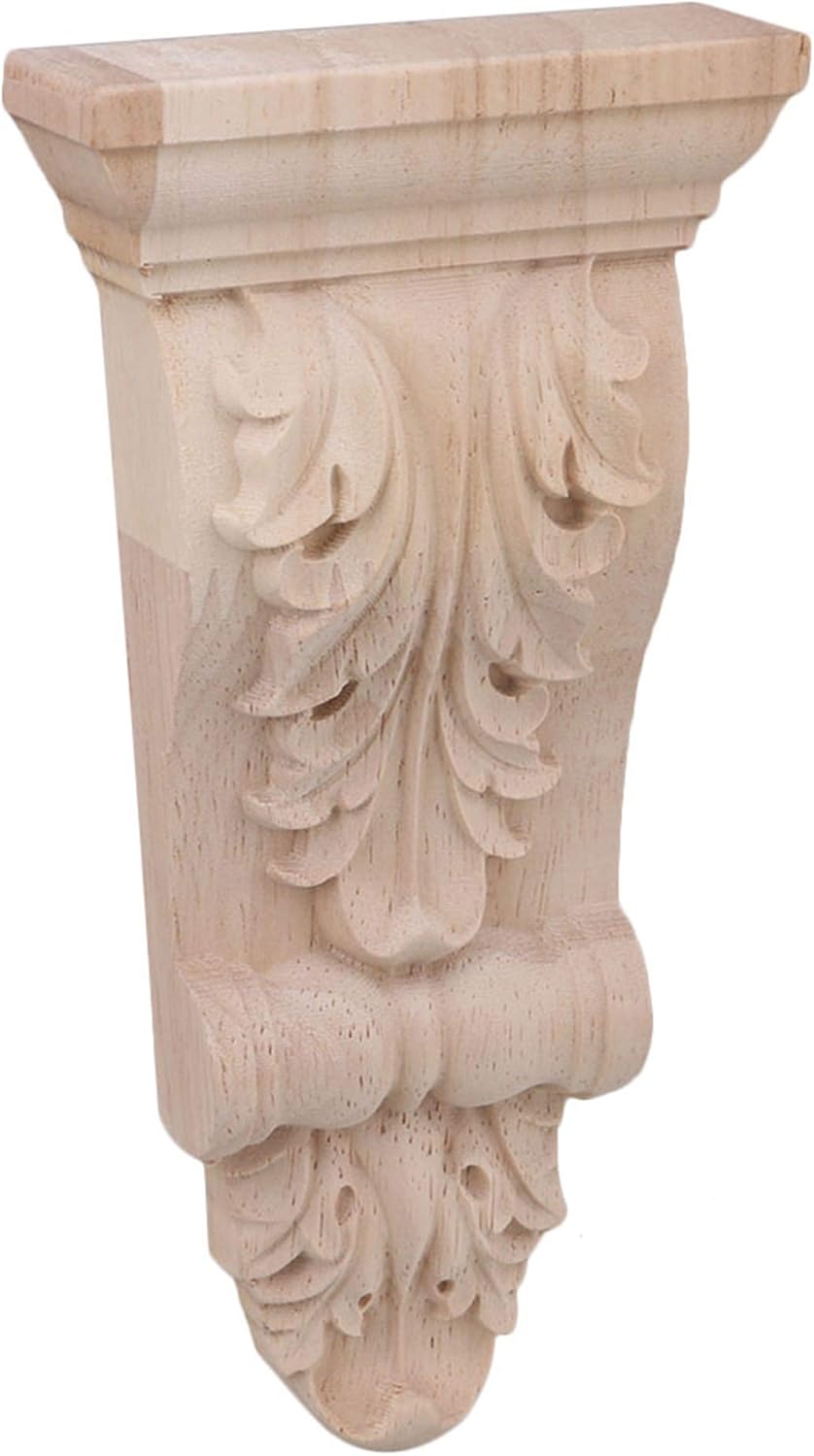 RDEXP 16x8x2.8cm European Style Wood Carved Onlay Appliqu Frame for Restaurant Decor Door Corner Cabinet Home Furniture Set of 4