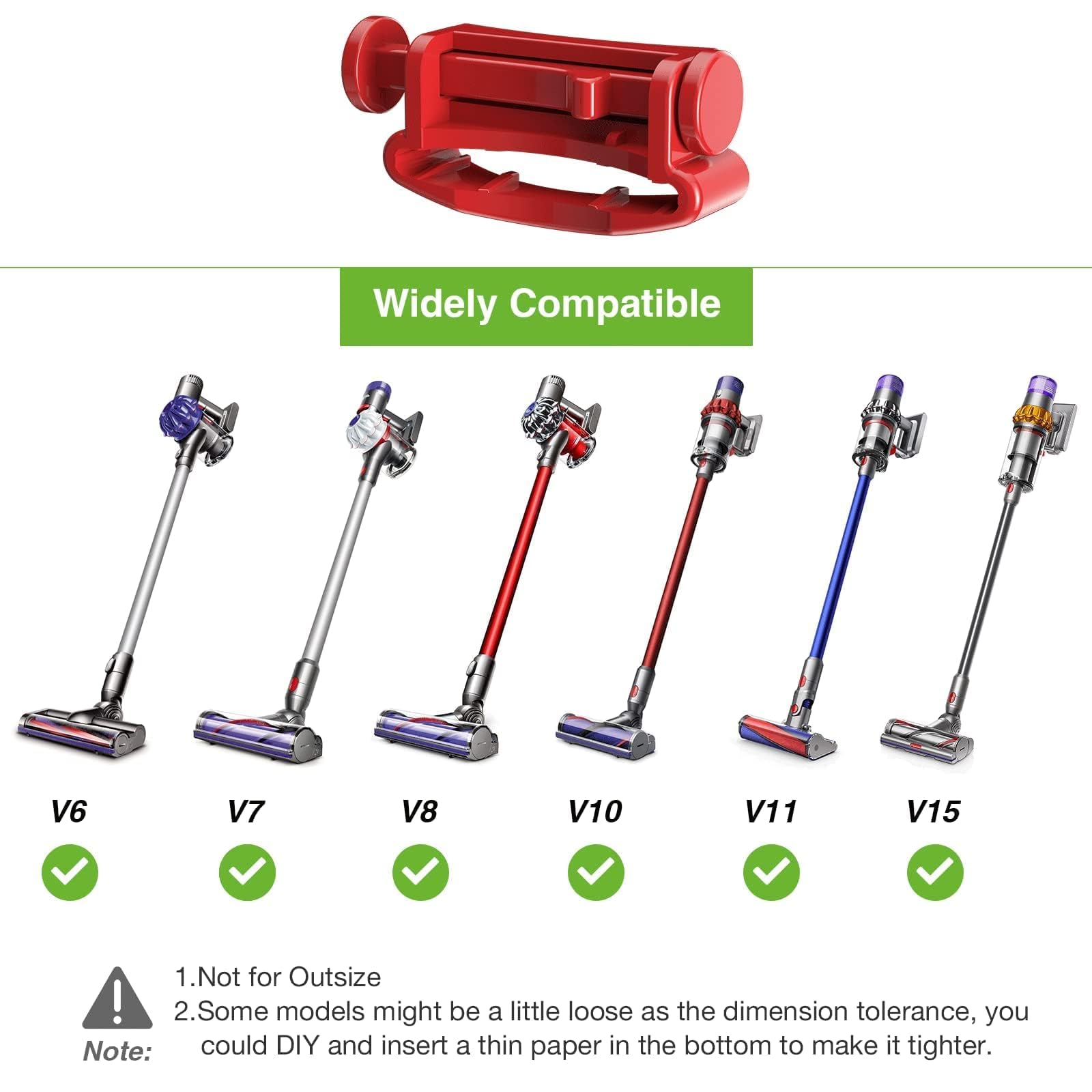 2Sztuki Blokada spustu dla odkurzacza Dyson, blokada przycisku zasilania, uchwyt przełącznika dla Dyson V15 V11 V10 V8 V7 V6 Absolute/Animal/Motorhead Vacuum Cleaner, nie trzeba trzymać wciśniętego przycisku (nie dla Outsize)