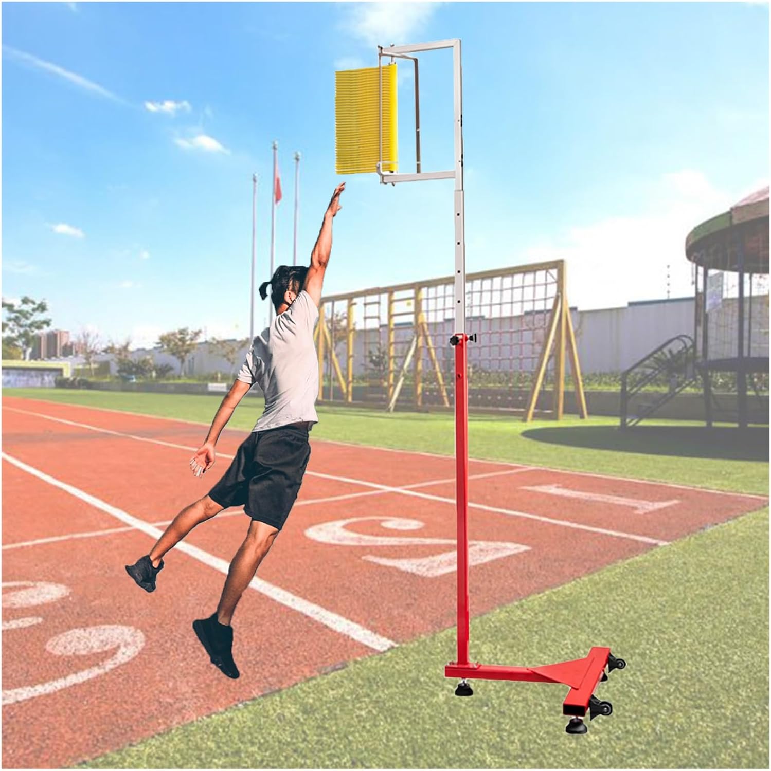 Vertical Jump Tester,Volleyball Training Vertical Jump Measurement Tool,for Adult Teen Volleyball Basketball Jump Measurement Tools,Adjustable Height