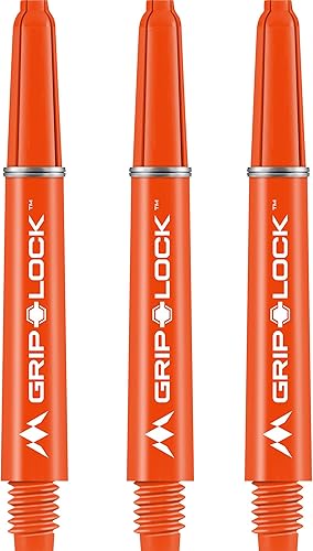 Miniatura 3 de Mission Darts S1073 Stem | Cañas de dardos GripLock premium, naranja, mediano, paquete de 1 juego