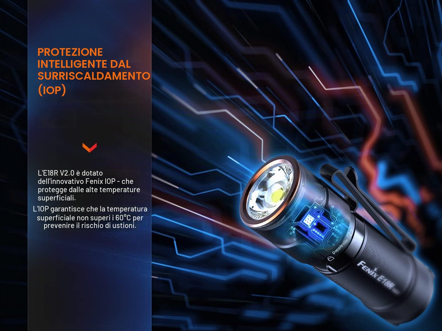 fenix E18R v2.0, mini torcia EDC ricaricabile | 1200 lumen | 146 m | 200 ore max | tappo posteriore magnetico | clip corpo bidirezionale | modalità chiaro di luna da 1 lumen | porta di ricarica USB-C
