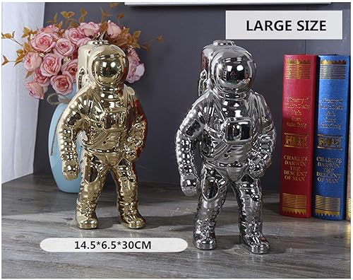 Miniatura 3 de Uterstyle Figura de astronauta de cerámica, estatua de astronauta, jarrón temático aeroespacial, manualidades, decoración del hogar, regalo de