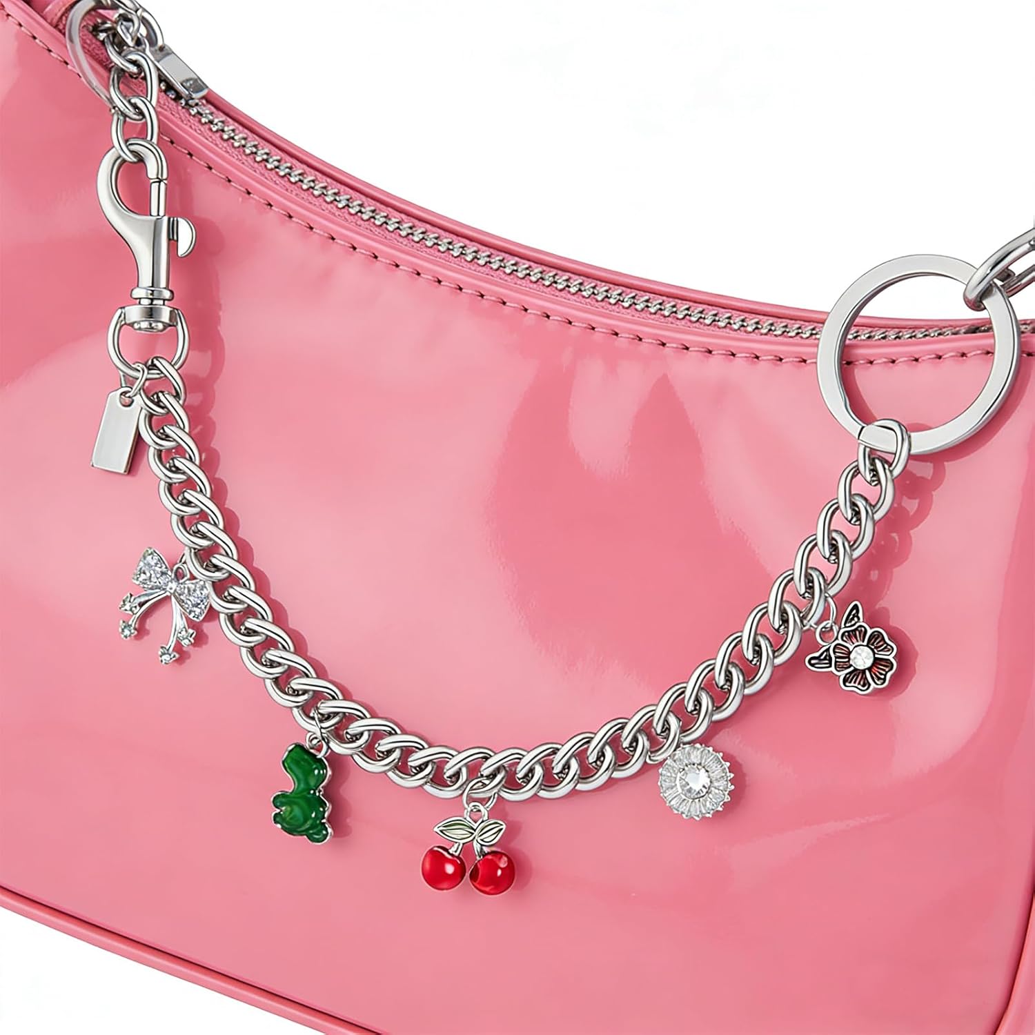 Silver Cute Bag Charms Wallet Chain Keychains Gold Chain For Purse Purse Accessories For Handbags For women - Image 6