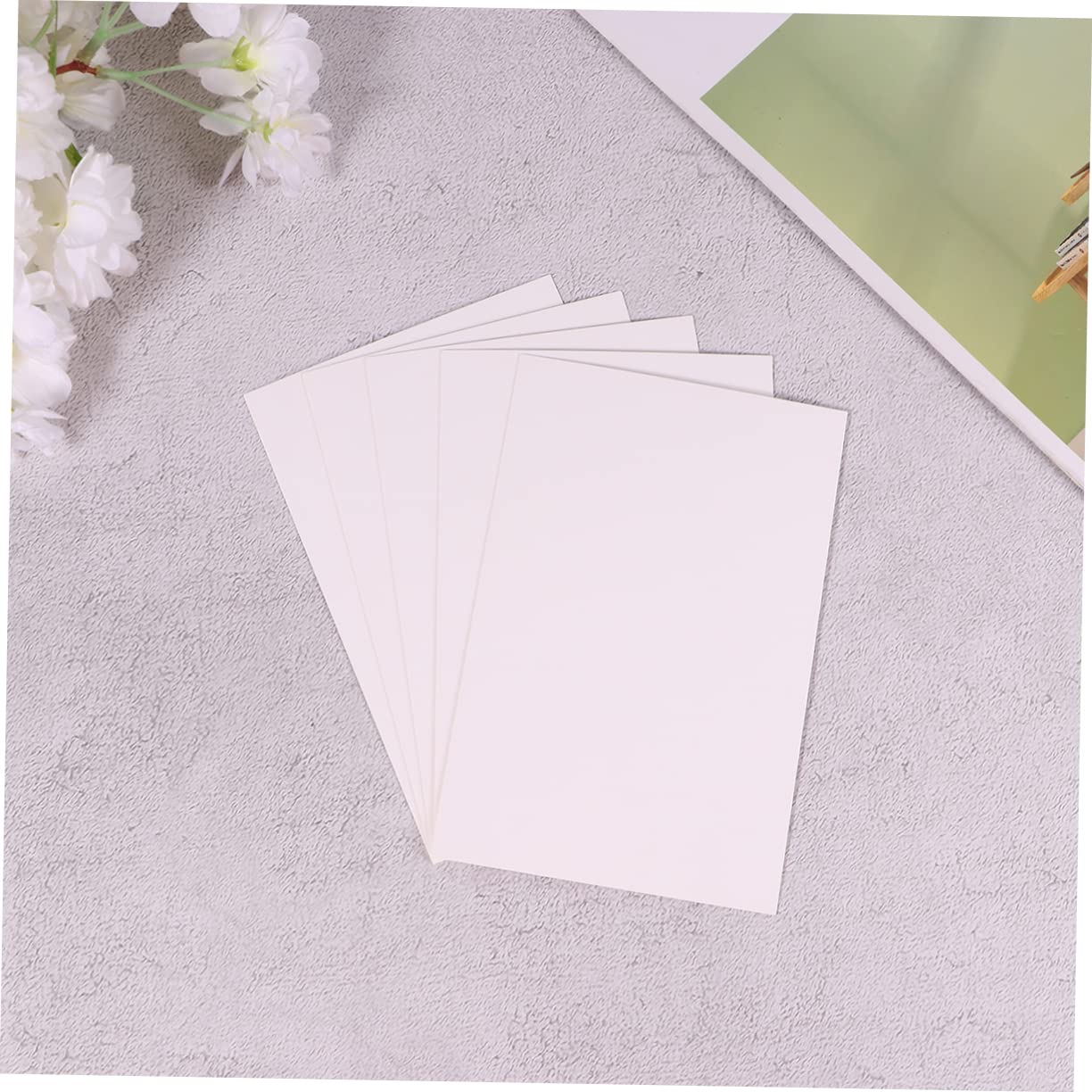 Artibetter Biglietti di Auguri Cartolina Messaggio 100 Pezzi Carta Bianca | Superficie Liscia, per Scrittura Quotidiana e Messaggi, Stile Creativo Classico