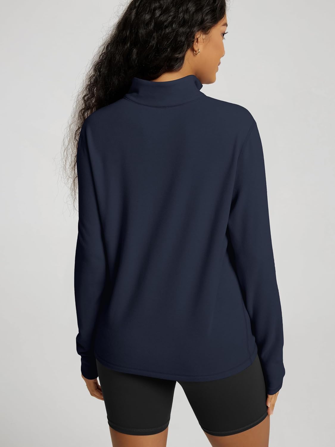 ODODOS Women's Stretch Fleece Half-Zip Sweatshirts – Ultra Soft Cozy Warm Long Sleeve Mock Neck Pullover Tops
