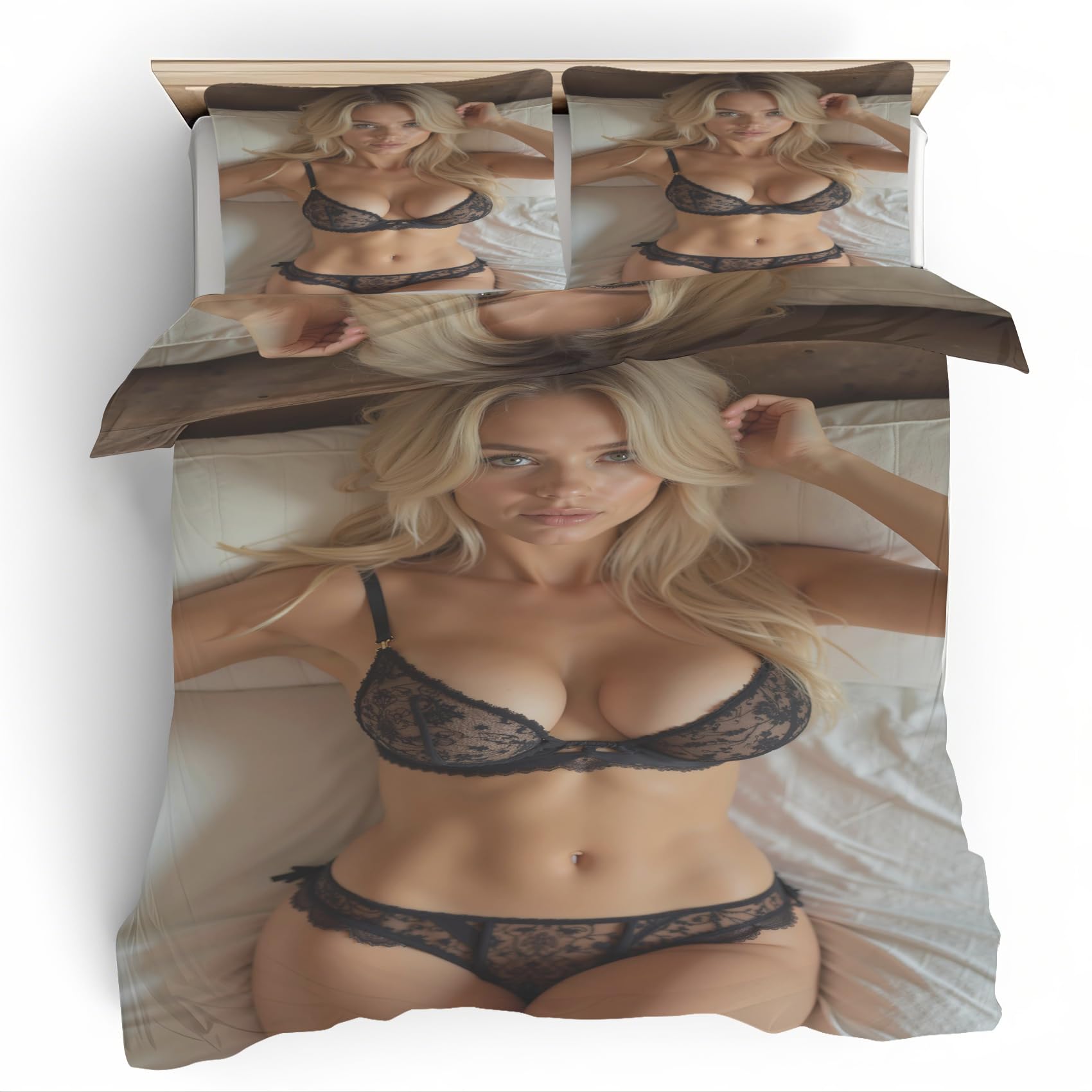 Générique housse de couette 240 x 260 femme sexy parure de lit microfibre P104h