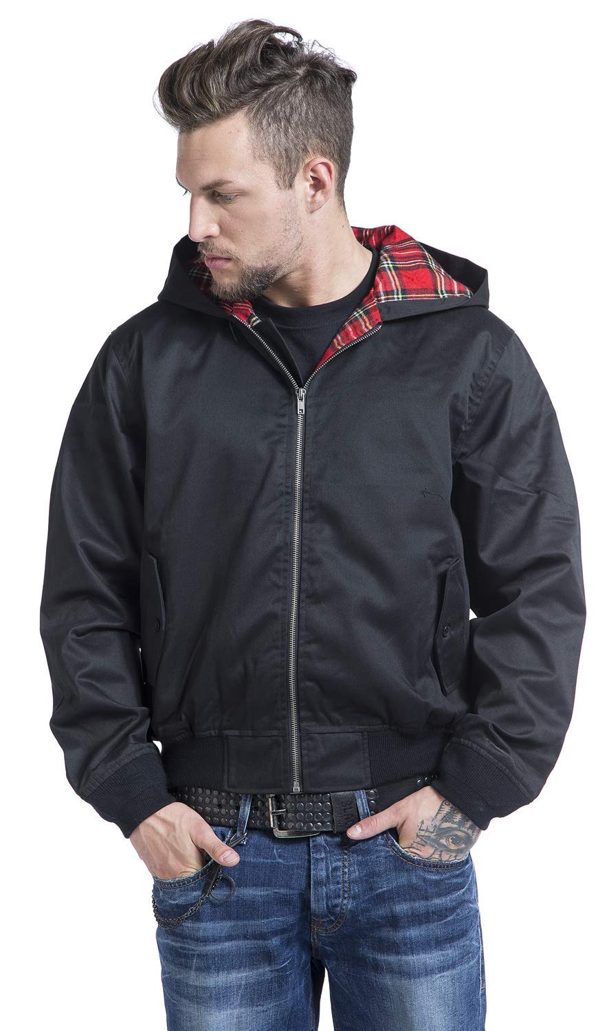 Brandit M?ska kurtka Lord Canterbury, czarna, 4XL, Czarny - Hooded, 4XL