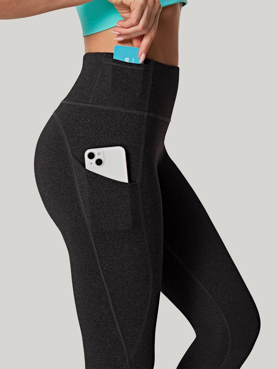 IUGA Leggings with Pockets for Women High Waisted Yoga Pants Women Tummy Control Workout Compression Running Leggings - Image 3