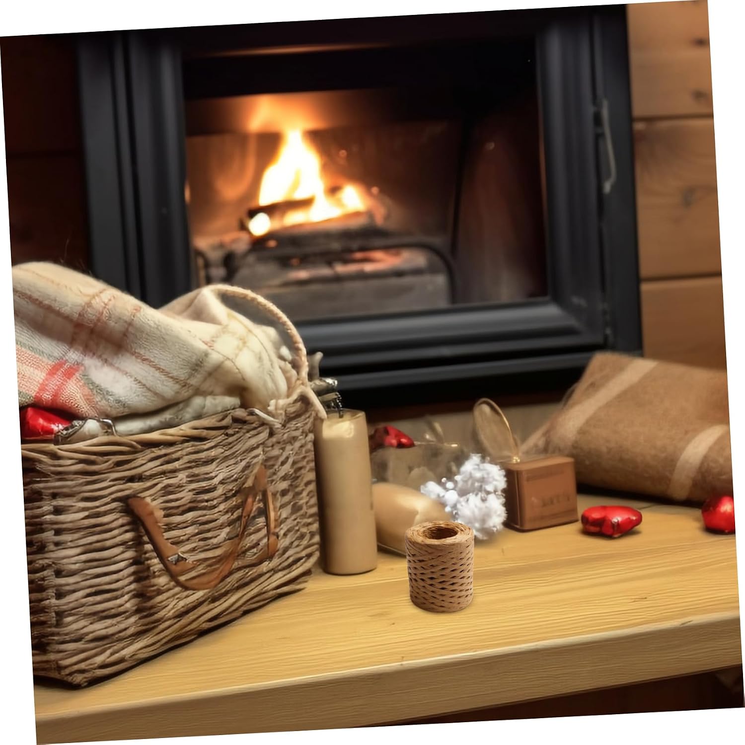 1Roll Raffia Paper Ribbon Durable Twine for Crafts Packing DIY Projects Stylish Raffia Yarn for Crochet Bags Wrapping and Creative Decoration