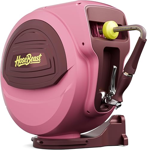 Heavy Duty Retractable Garden Hose Reel 5/8"100FT 360°Swivel