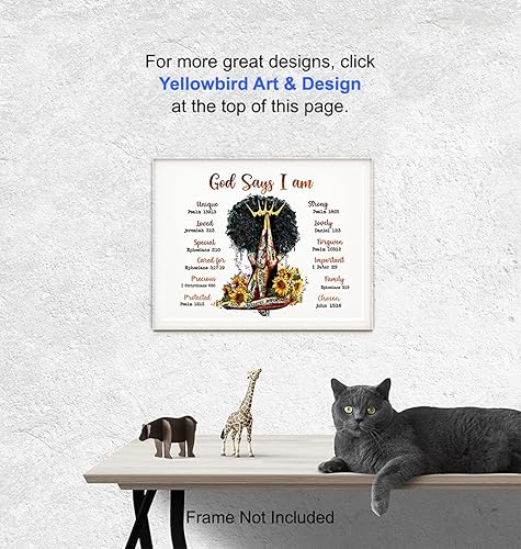 Miniatura 6 de African American Black Wall Art - Religious Spiritual Bible Verse Decor - African American Women, Woman, Girls - Inspirational Christian Scripture