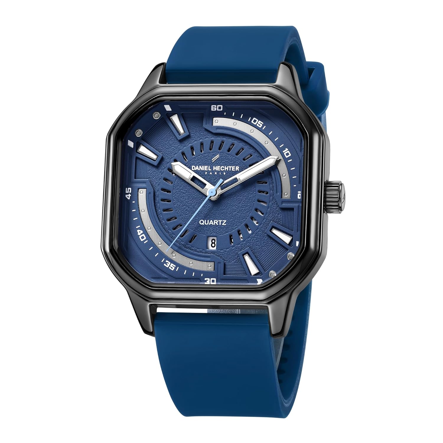 Daniel Hechter Paris Rivoli Collection Modern Analog Watch for Men with Octagon Dial and Silicon Band-DHM1003
