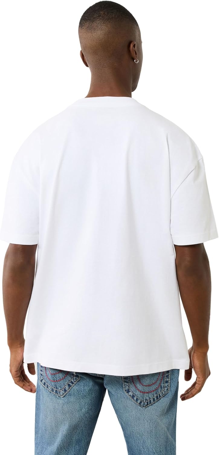 True Religion Men's Short Sleeve Torn SRS Tee - Casual Graphic T-Shirt - Image 3