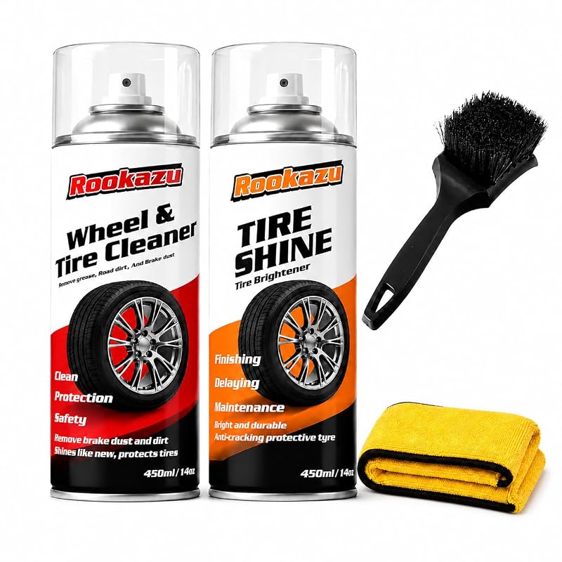 Kit de Limpeza e Brilho para Pneus de Motocicleta rookazu