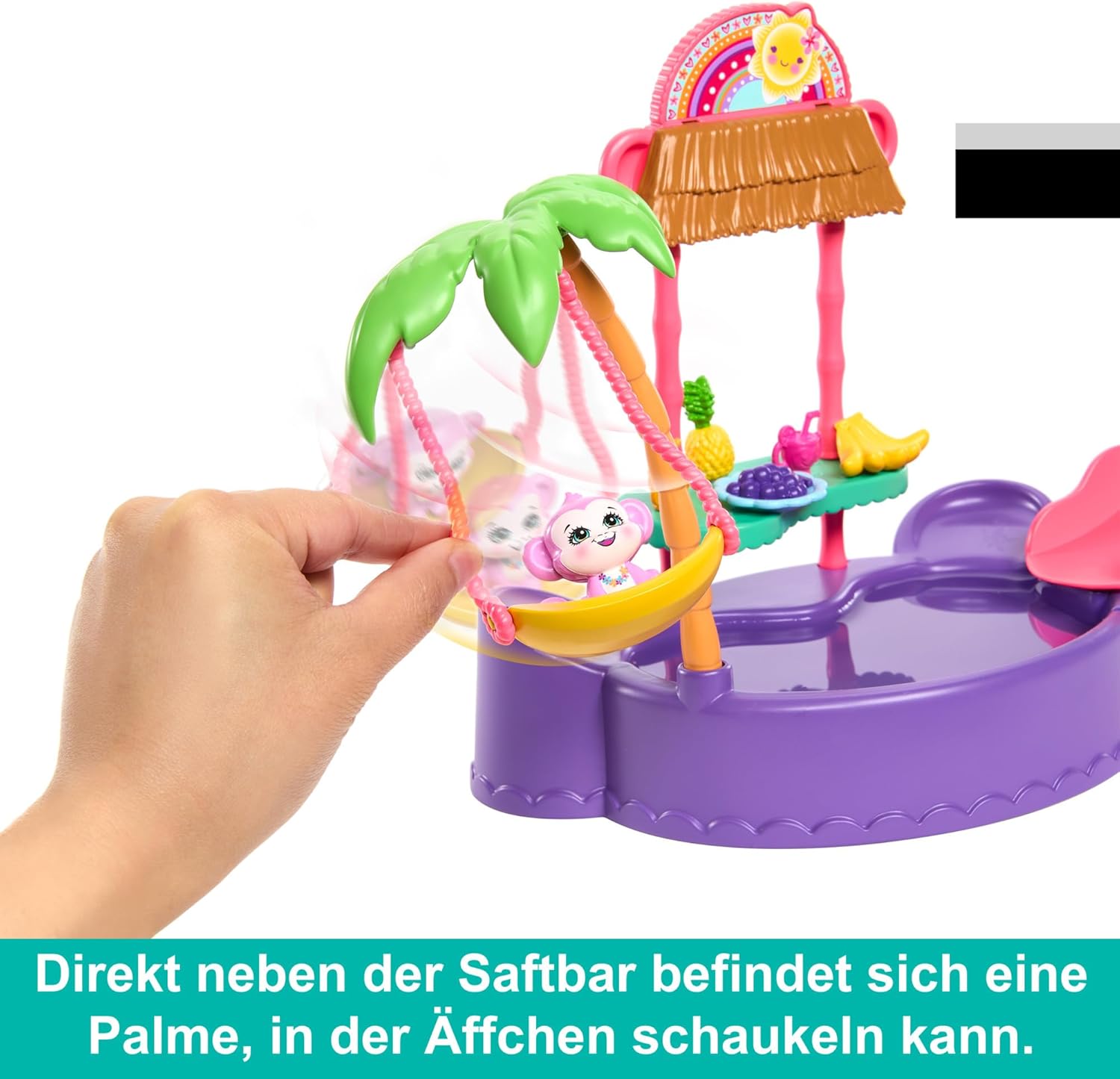 Enchantimals Sunshine Island Monkey Doll with Playset with Pool and Accessories, Toy +4 Years (Mattel HTW73)