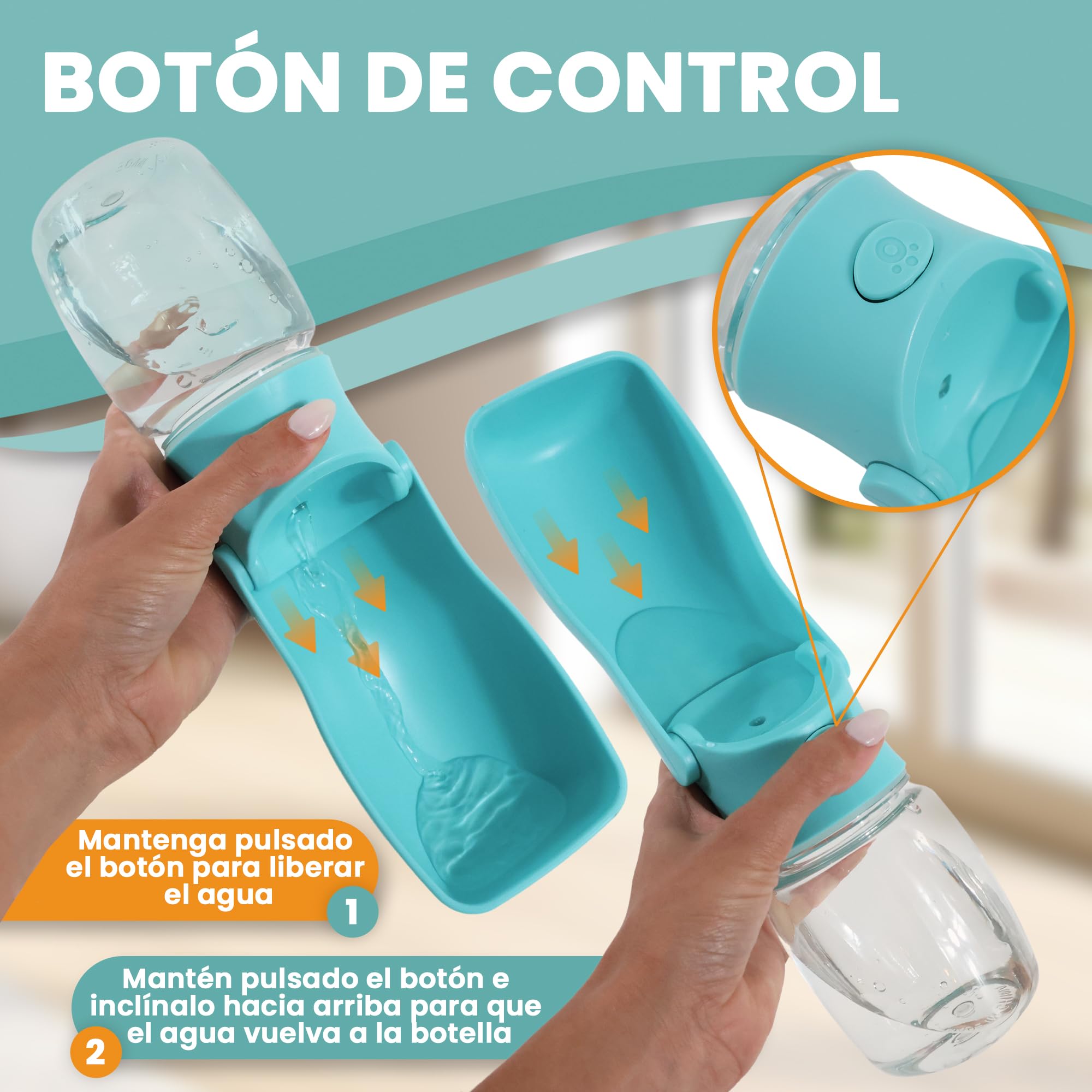 Comedero Perro Elevado de 5 Alturas Ajustables - Comedero Perro Antivoracidad 1x800 ml - Bebedero de Acero 2x1200ml. Cuencos Elevados para Perros Pequeños Medianos y Grandes + Botella Portátil