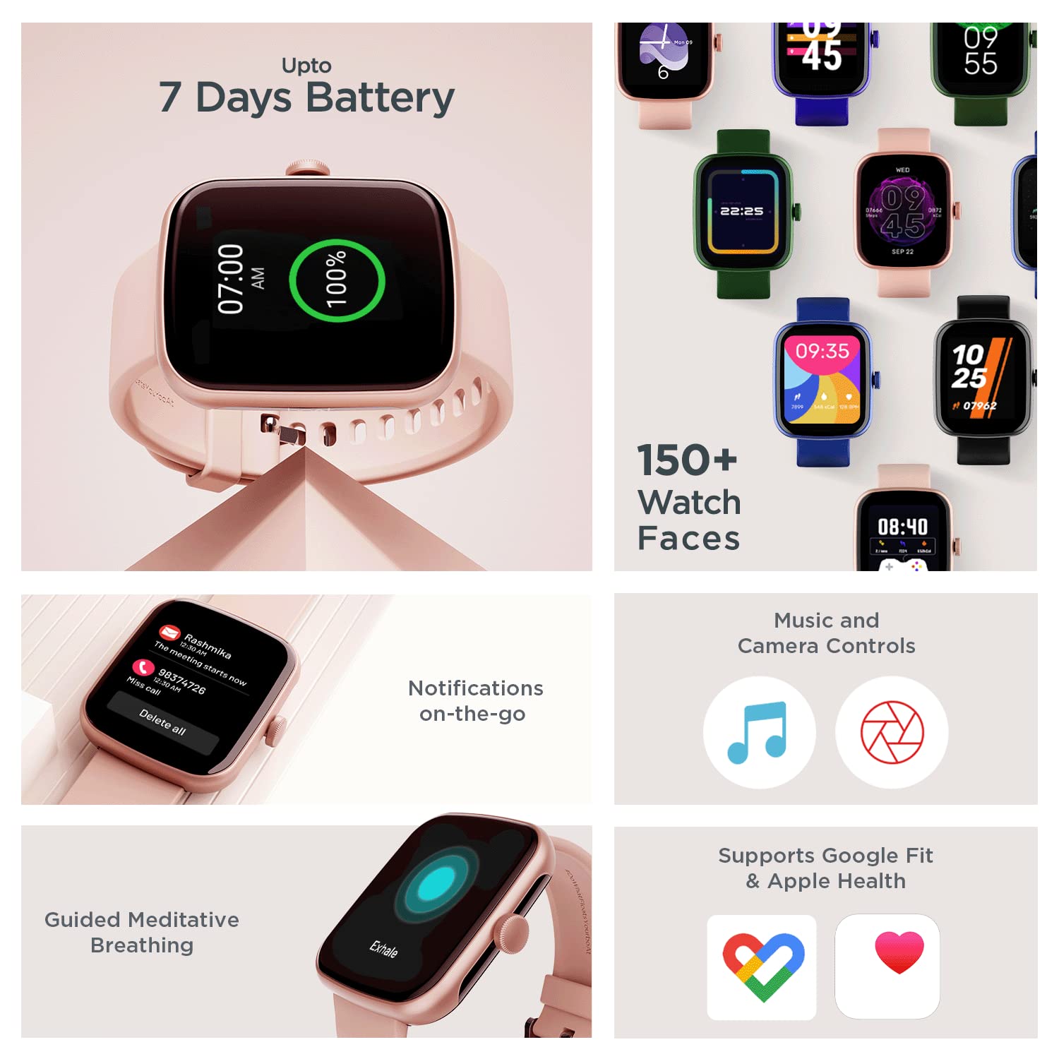 71fkeESAgQL._SL1500_ boAt Wave Style Smart Watch w/ 1.69" (4.2 cm) Square HD Display, DIY Watch Face Studio, Coins,HR & SpO2 Monitoring,7 Days Battery Life, Crest App Health Ecosystem, Multiple Sports Modes(Beige)