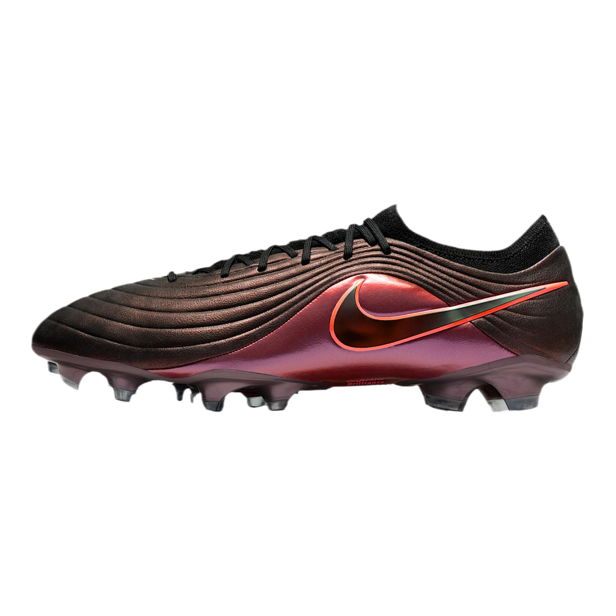 Tiempo Maestro Elite LV8 Firm-Ground Low-Top Soccer Cleats (Black/Hyper Crimson/Laser Orange)