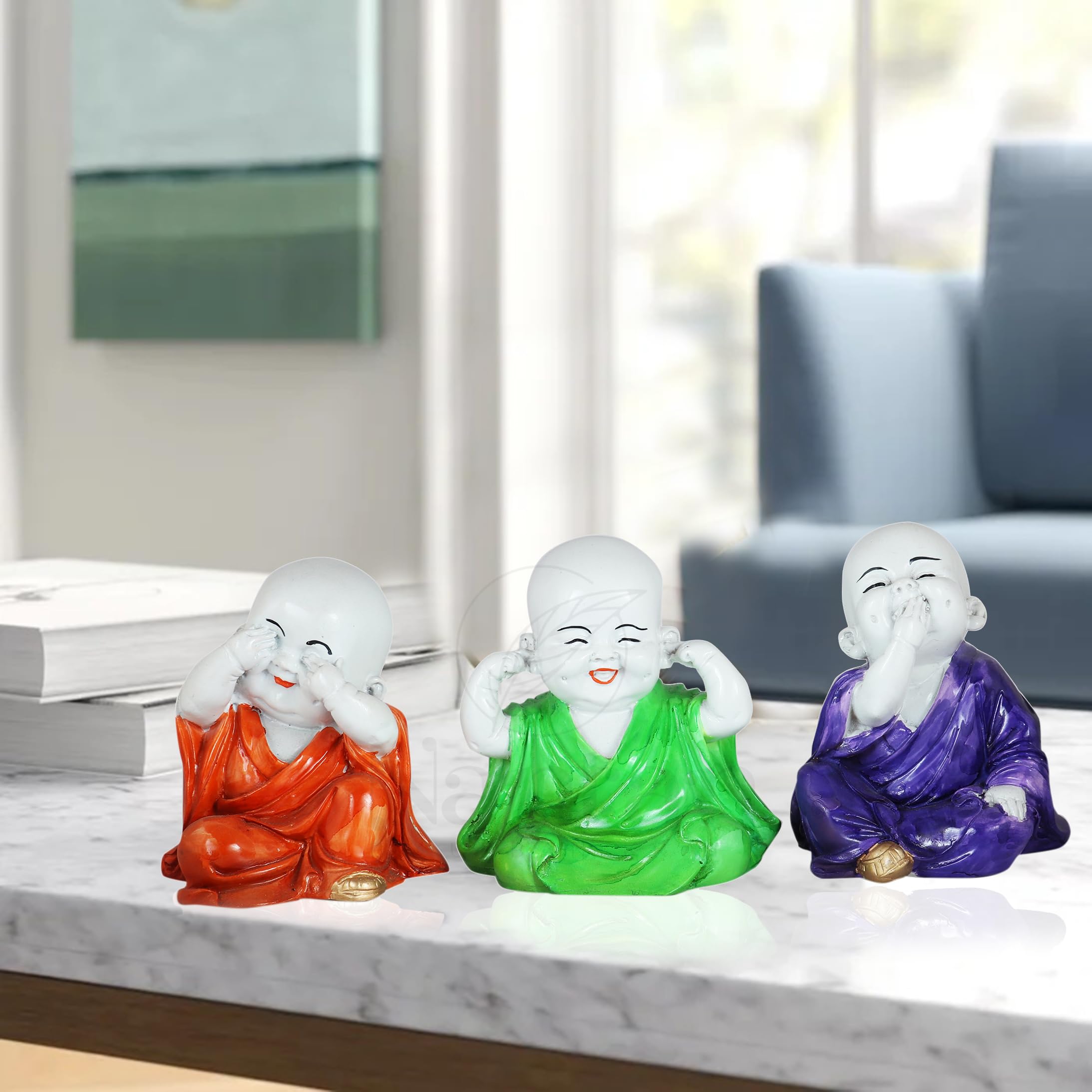 nantan Combo of 3 Baby Buddha Idols for Car Dashboard |Figurine for Home Decor | Showpiece Living Room, Bedroom, Office Desk, Cabinets (B0C97MRLDX) Amazon Price History, Amazon Price Tracker