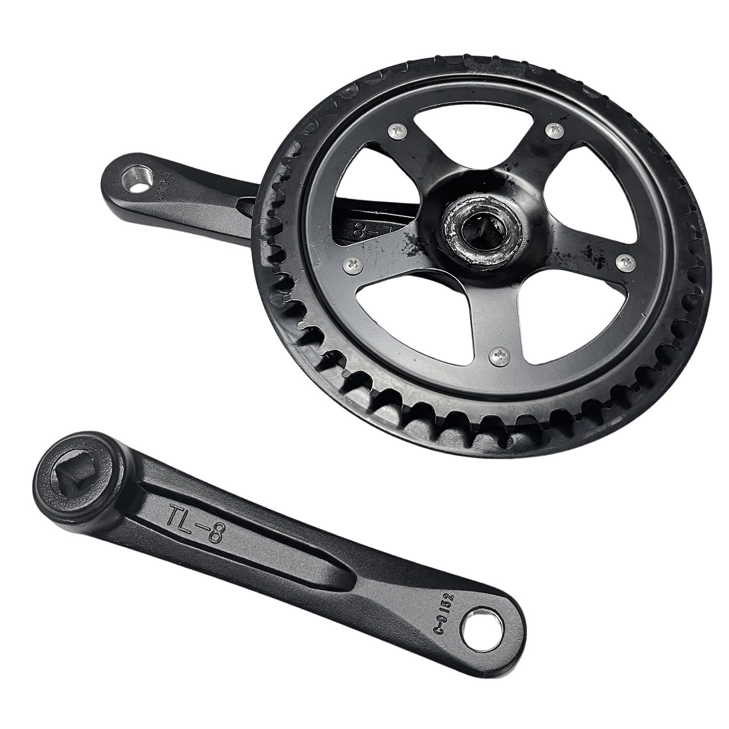 Juego de Bielas Bicicleta Foling 42T 152mm Carretera Piñón Placa Dientes Huecos