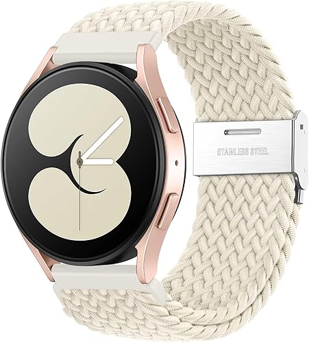 Ouwegaga Solo Loop trenzado compatible con Samsung Galaxy Watch 6 5 4 Band 1.575 in 1.732 inGalaxy Watch 6 BandWatch 5 Pro 1.772 inWatch 4 6 Classic