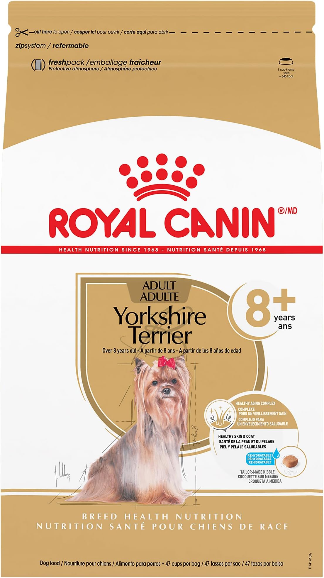 Yorkshire Terrier 8+ Adult Dry Dog Food, 2.5 lb Bag