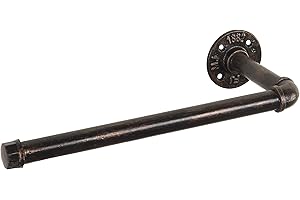 MyGift Industrial Chic Brushed Bronze Paper Towel Holder with Pipe Accent