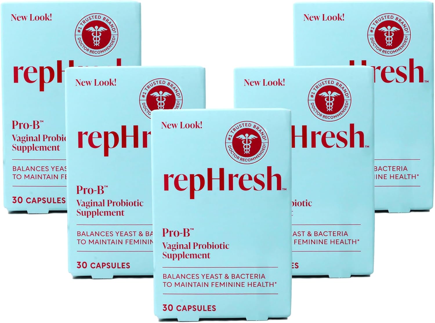 RepHresh Pro-B Probiotic Feminine Supplement - 5 Pack