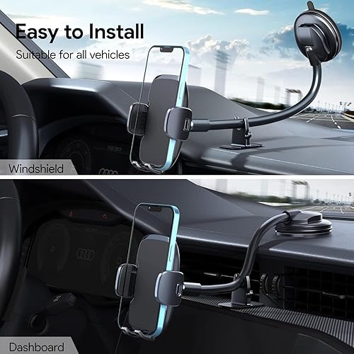 Miniatura 2 de Soporte de teléfono para soporte de automóvil de 6.2 pulgadas para parabrisas de tablero de instrumentos ventosa fuerte lavable, soporte de teléfono