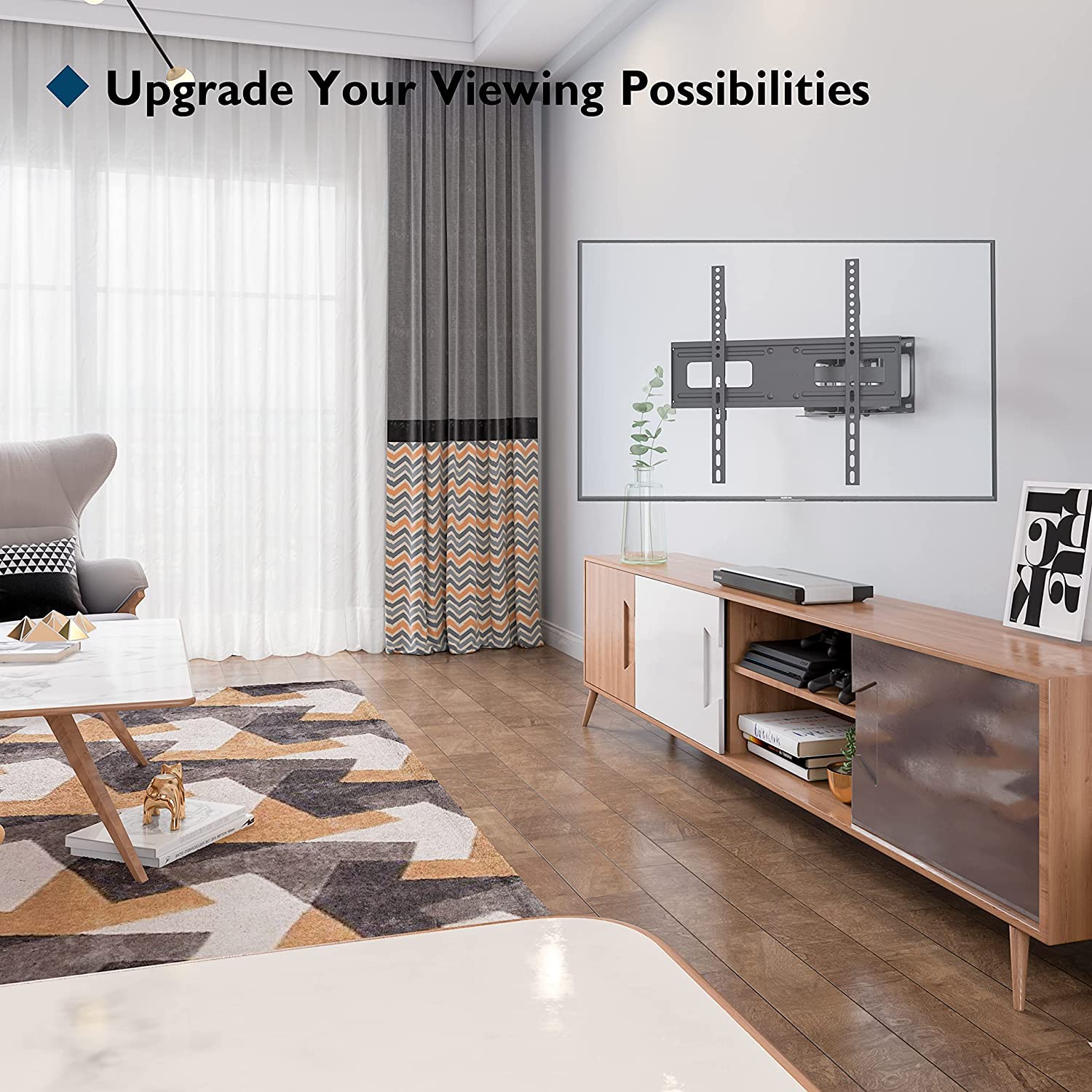 ☆ フルモーションテレビウォールマウント 23~70インチのテレビ用 Amazon | BONTEC (ボンテック) フルモーションテレビウォール