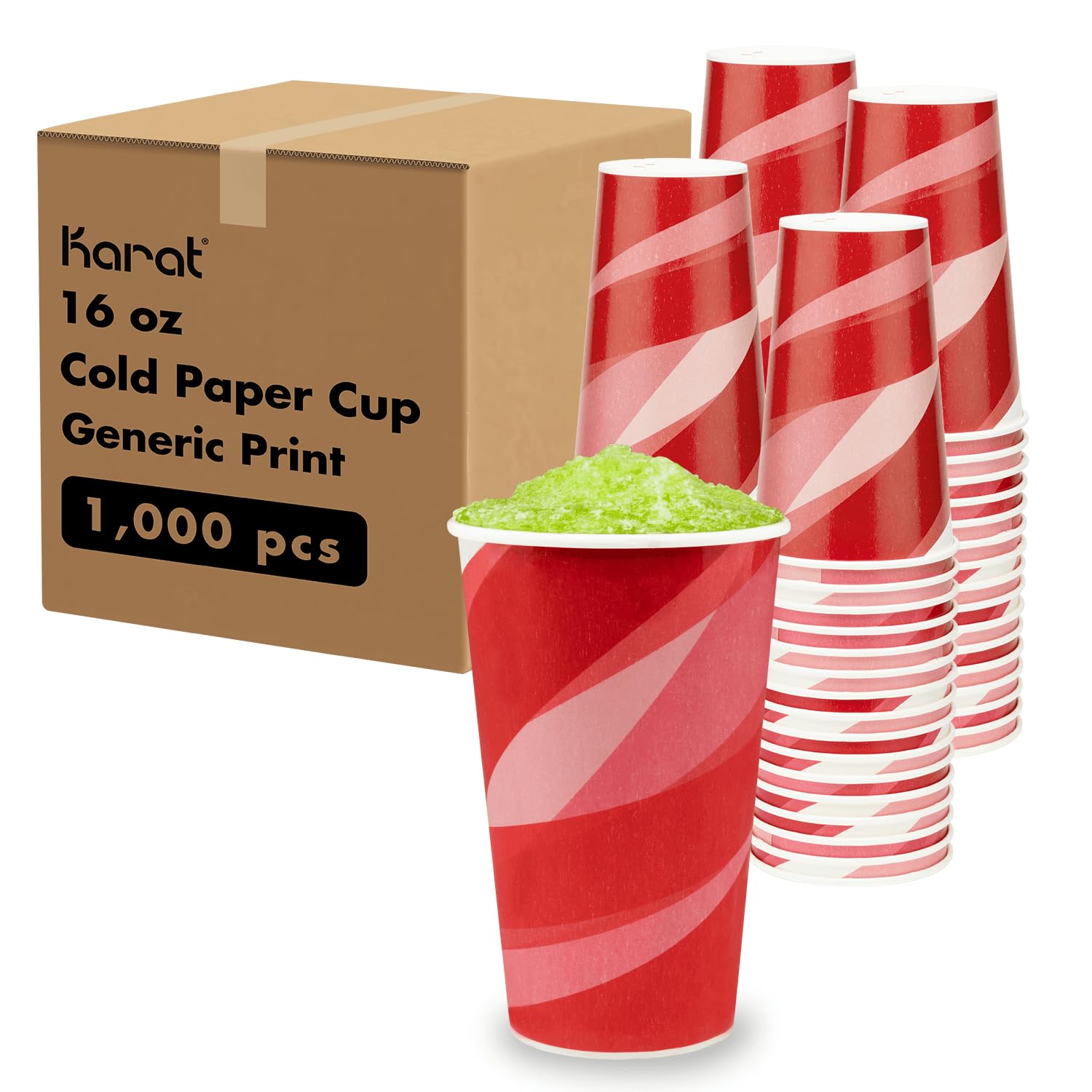 Karat 16 oz / Red, White / Casual Cups