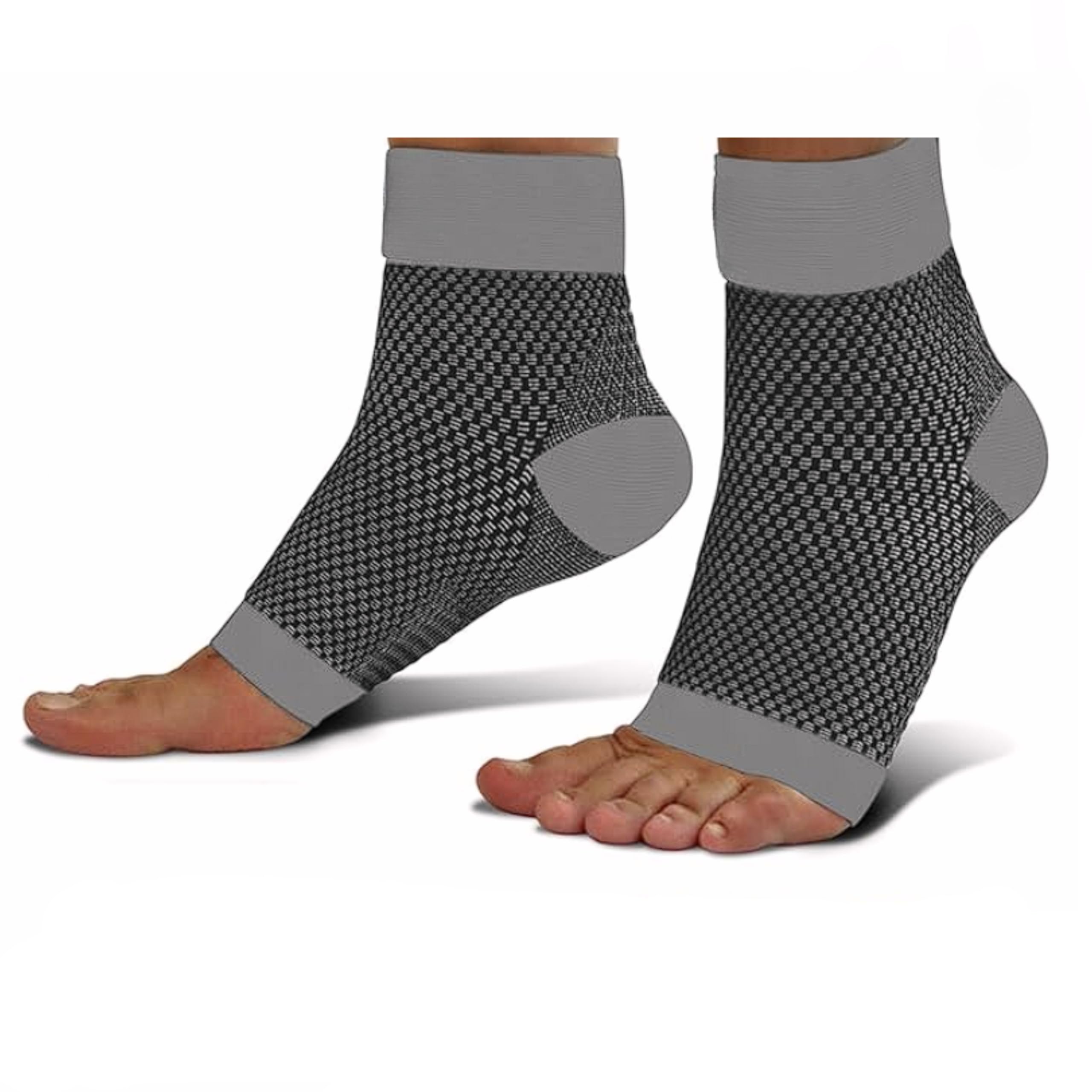 Ecosync Open Toe Bamboo Cotton Compression Socks | Unisex | Nano Compression Socks for Neuropathy | Grey | Plantar Fasciitis Relief | Arch Support | Foot & Ankle Swelling | Injury Recovery | Heel Pain (B0D9DM5ZS9) Amazon Price History, Amazon Price Tracker