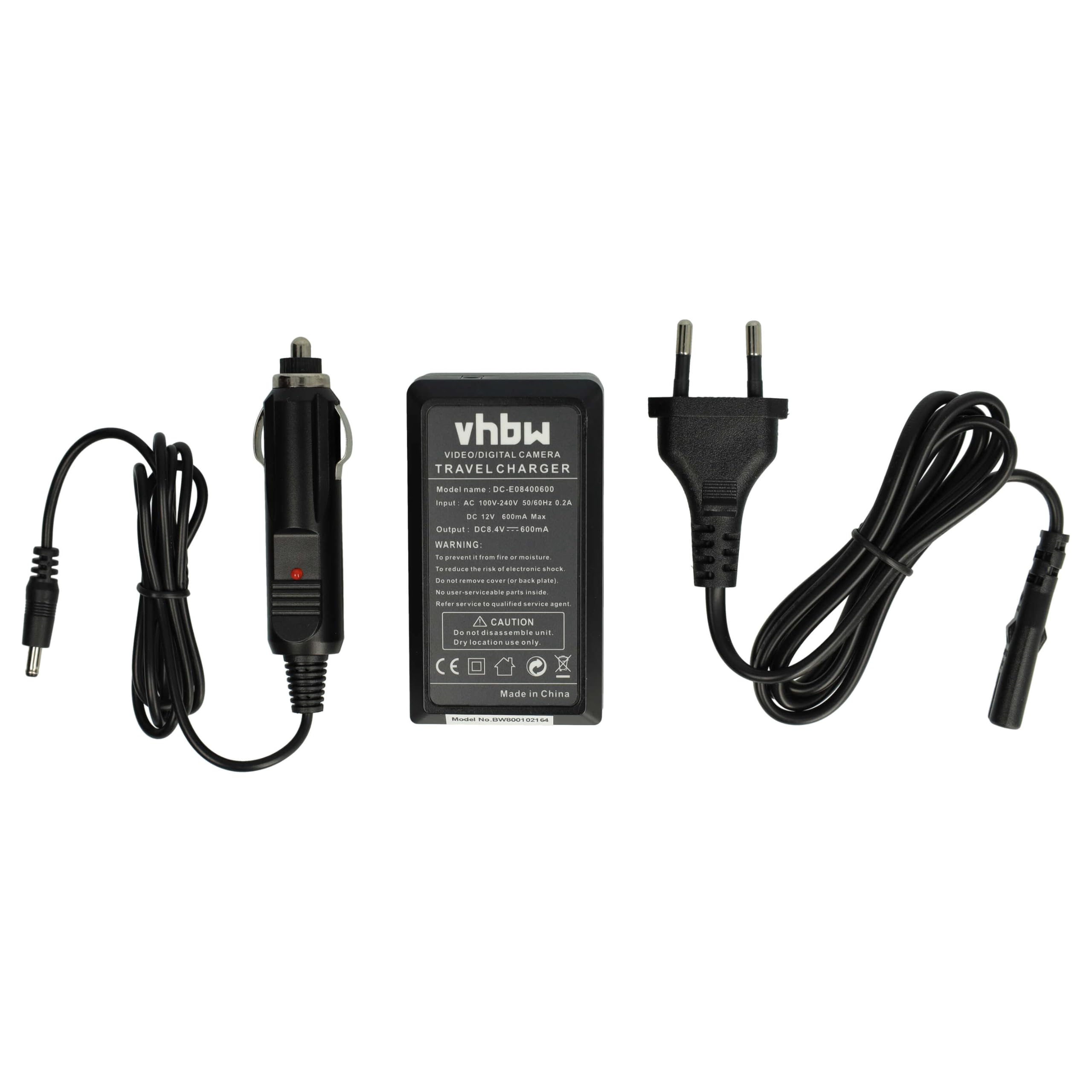 Vhbw Chargeur USB Compatible Panasonic DMW-BMB9 / DMC-BMB9 - Chargeur Rapide Batterie Appareil Photo