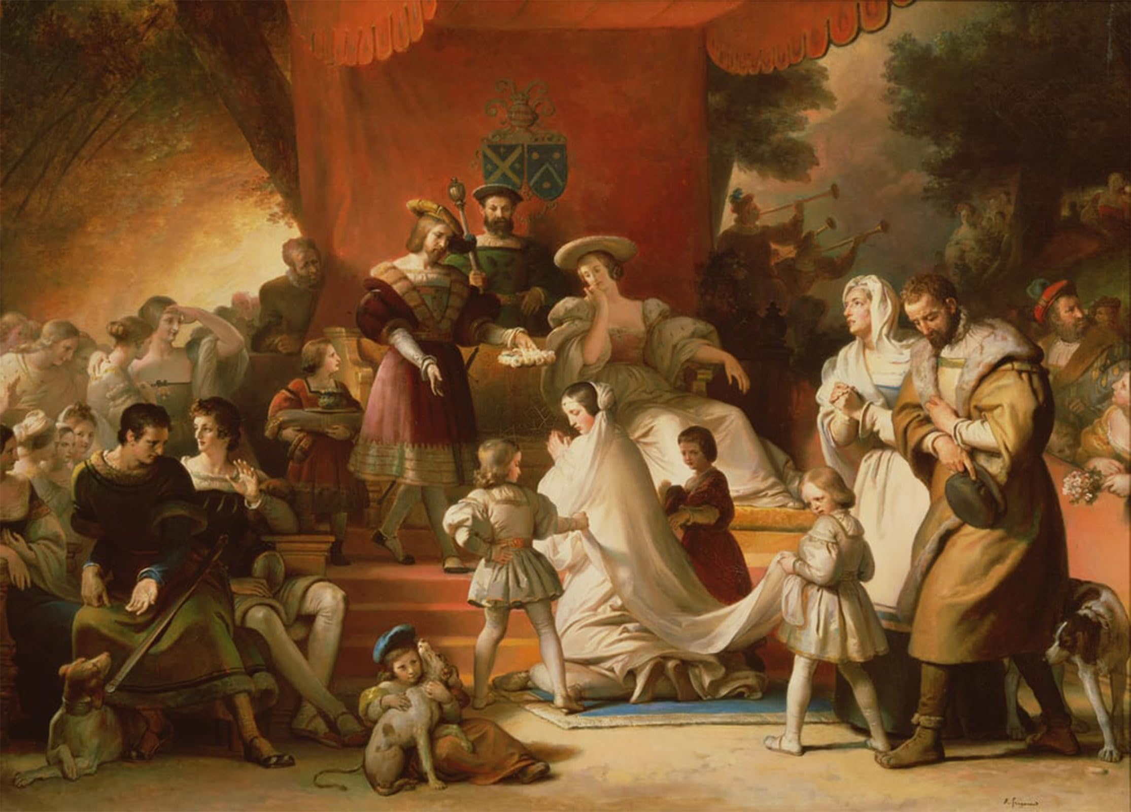 POSTERIIk Famous Modern Artwork Art Mural Coronation of a Young Girl by Evariste Oil Paintings Pictures for Home Decor 60x90cm