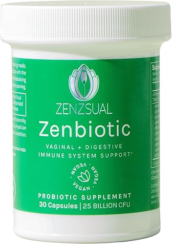 ZENZSUAL Cápsulas Suplemento Femenino Probiótico Zenbiotic con 25 mil millones de CFU de probióticos Ayuda a apoyar la salud vaginal digestiva e